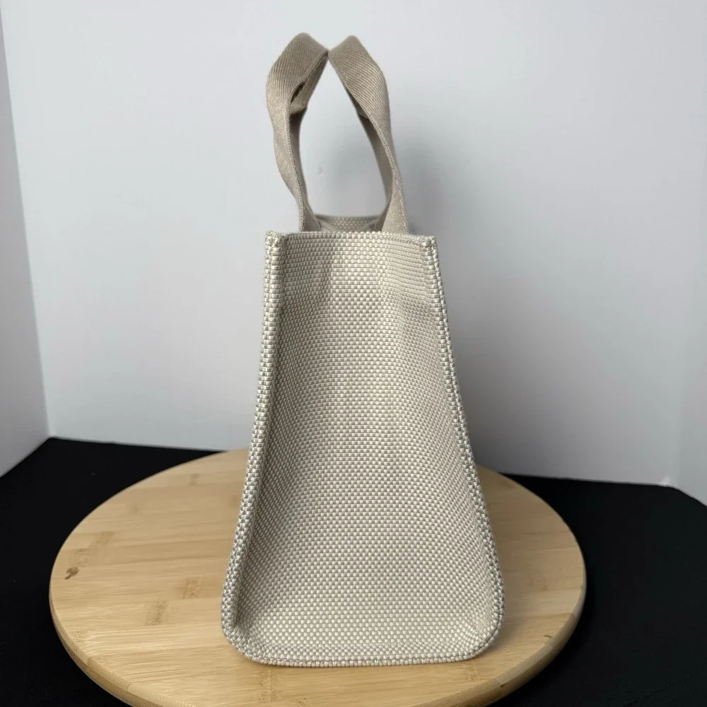 Lululemon Purse Two Tone Canvas Mini Tote Bag 4.5L In Mojave Tan/ Light Ivory